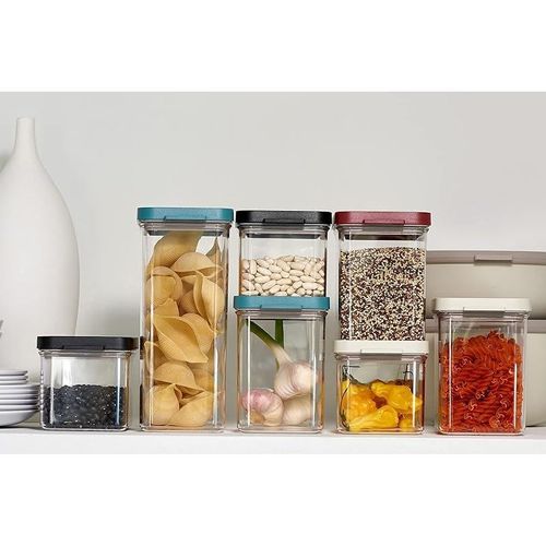 Mepal Omnia Rectangular Storage Jar, 1100 ml Capacity, Nordic White