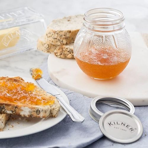 Kilner 400ML Orange Fruit Jar Clear