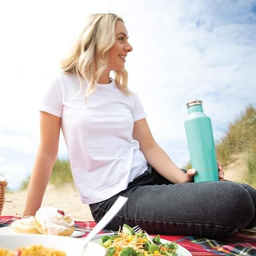 Typhoon 1401.854 Pure Double Wall Bottle, Steel, Turquoise