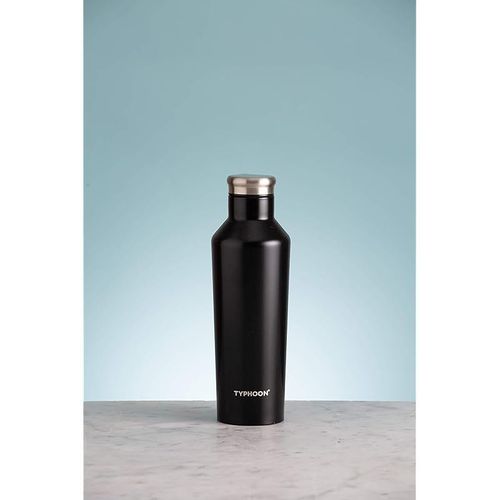 Typhoon Double Wall Stainless Steel Bottle, 500 ML Capacity, Black