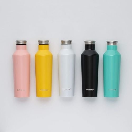 Typhoon Double Wall Stainless Steel Bottle, 500 ML Capacity, Black