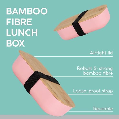 Typhoon Pure Pink Bamboo Fibre Lunch Box