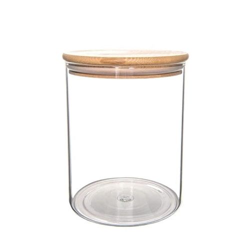 Bamboo And Glass Storage Jar 2Litre