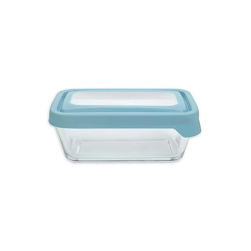 Anchor Hocking TrueSeal 11-Cup Rectangular Food Storage Container in Clear and Blue