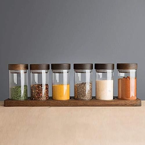 Artisan Street 6 pieces Spice Jars with Board