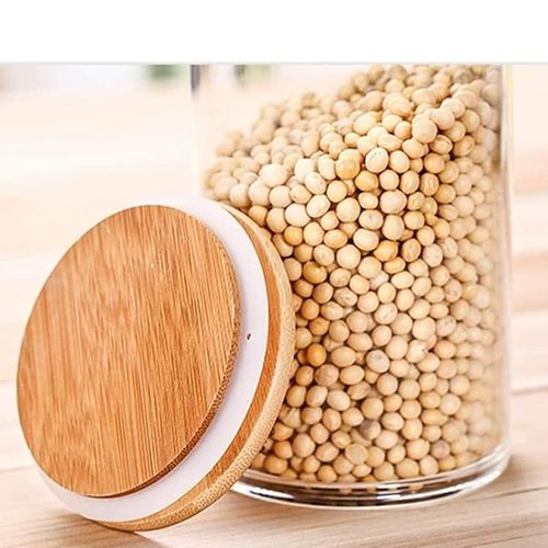 Little Storage Bamboo/Glass Storage Jar 500ml