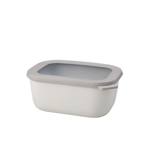 Mepal Cirqula Multi Bowl Rectangular 1500 ml Nordic White-Food Storage Box-Stackable-Dishwasher Safe, Polypropylene, 1,5 ml