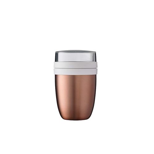 Mepal Lunch Pot Ellipse ‚ Rose Gold ‚ 500 ml Practical Thermal Container, Yoghurt, Go Cup ‚ Keeps Food Warm or Cool for a Long Time, Polypropylene, 500 + 200 ml