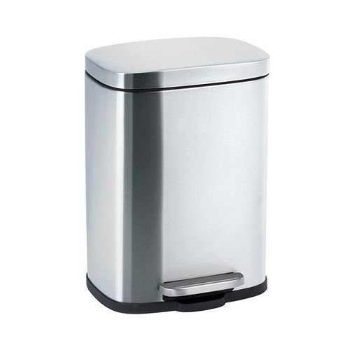 Wenko Stainless Steel Pedal Bin Leno Easy Close 5 Liter, 21,5 x 19 x 29,5 cm