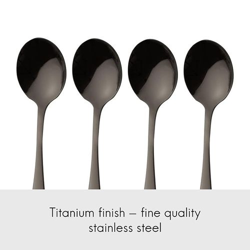 Viners Grey 4 Pieces Tea Spoon Set Giftbox