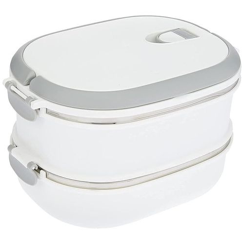 Simplify 50oz Oblong 2 Tier Stainless Steel Insulated Lunch Box Assorted 1 Pieces