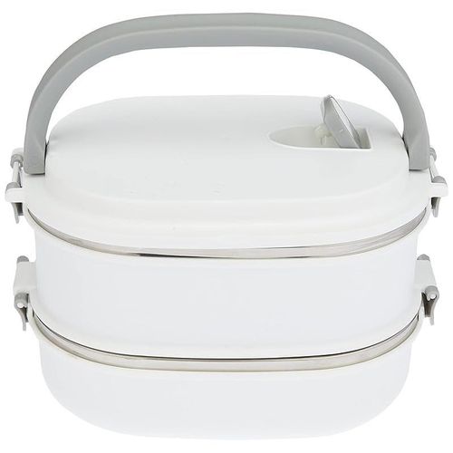 Simplify 50oz Oblong 2 Tier Stainless Steel Insulated Lunch Box Assorted 1 Pieces