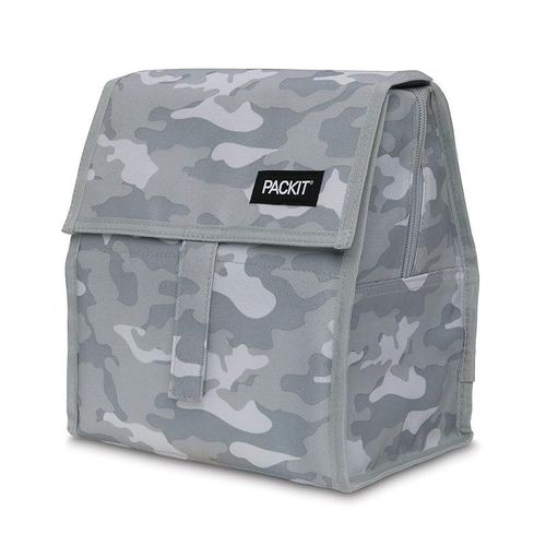 Packit Freezable 5.7 Liter Lunch Bag Tonal Camo Grey