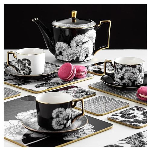 Ladelle Florence Broadhurst Mug, 11.2 cm x 8.2 cm x 10 cm Size, Black