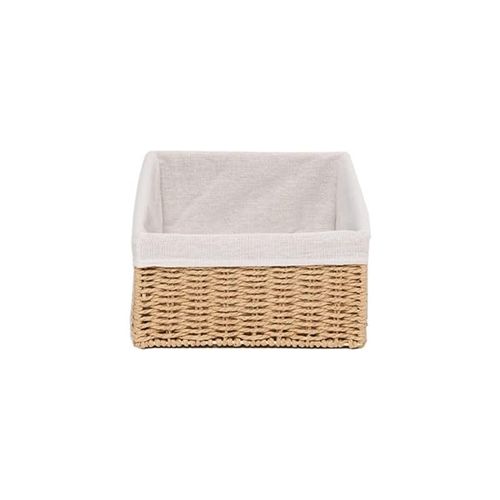 Large Storage Basket Brown with Liner 36 x 27 x 13 cm