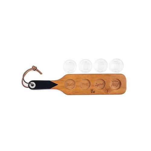Core Paddle Board with Shot Glasses 5-Pieces Set, Black, 210609