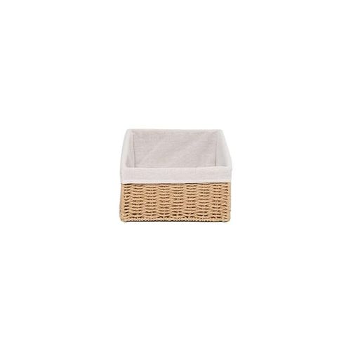 Small Storage Basket Brown with Liner 28 x 20 x 10 cm
