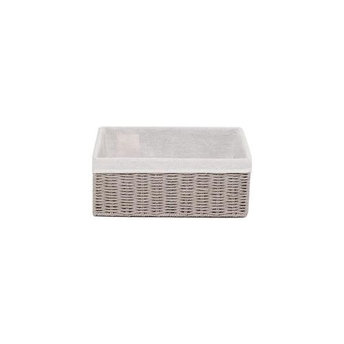 Small Storage Basket Grey with Liner 28 x 20 x 10 cm