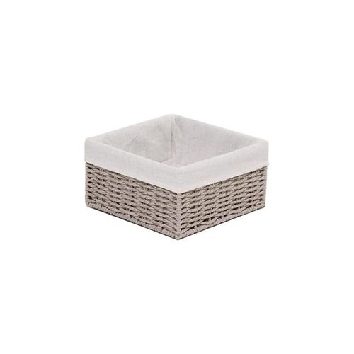 Storage Basket Grey with Liner 20 x 20 x 10 cm