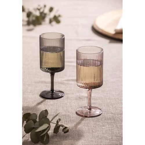 Ladelle Erskine Wine Glass Espresso, Great Dining Table Decor 60102