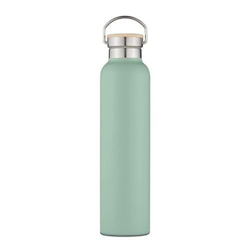 Tower Natural Life NL865026GRN Stainless Steel Bottle with Bamboo Lid, 750ml Capacity, Crafted from Sustainable Materials