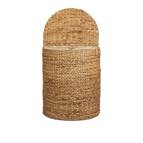 Water Hyacinth Half Moon With Liner Natural L51 x. W35.5 x H61 cm