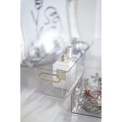2.4 Liter Clear Bin with Chrome Handles