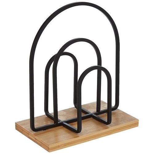 AQ RYU Bamboo Upright Napkin Holder, 6.5-Inch x 6.5-Inch x 13-Inch Size