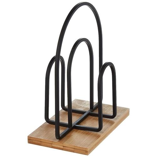 AQ RYU Bamboo Upright Napkin Holder, 6.5-Inch x 6.5-Inch x 13-Inch Size