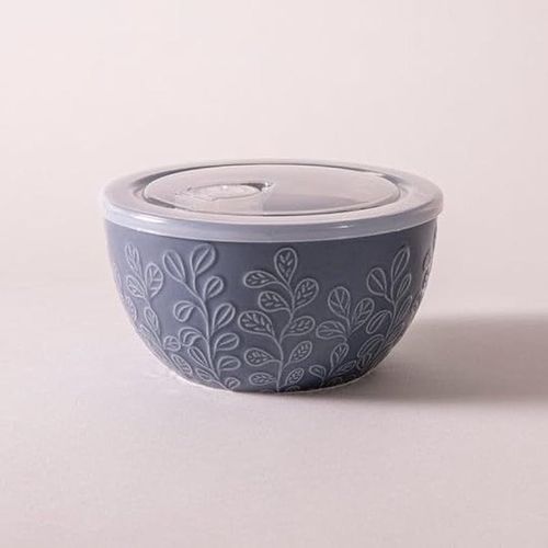 Ladelle Oxley Petal Dephinium Microwave Food Bowl, 15 cm x 15 cm x 8.5 cm Size, Blue