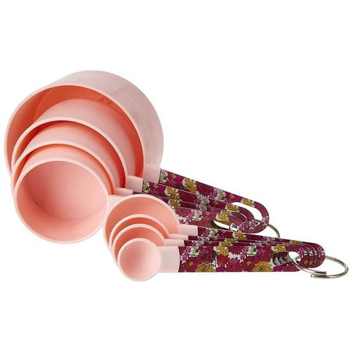 Core Measuring Cups with Pink Floral Handles 8-Piece Set