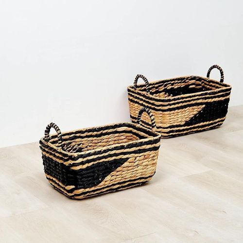 Homesmith Small Water Hyacinth Storage Basket L35 x W21 x H16 cm