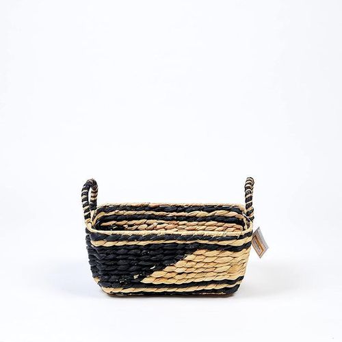 Homesmith Small Water Hyacinth Storage Basket L35 x W21 x H16 cm