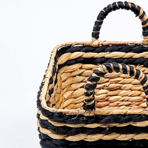 Homesmith Medium Water Hyacinth Storage Basket L40 x W25 x H18 cm