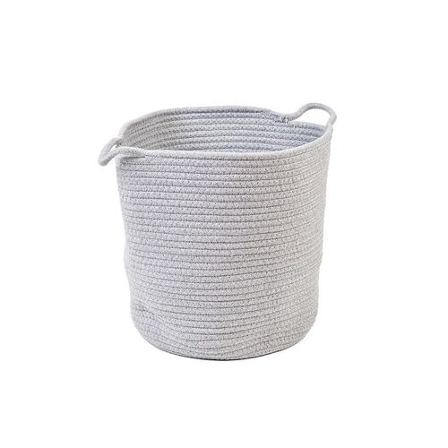 Cotton Rope Basket Light Grey D30 X H30 Cm