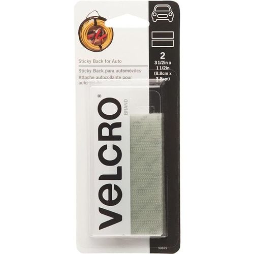 Velcro 90879 3-1/2" X 1-1/2" White Velcro For Auto Strip 2 Count