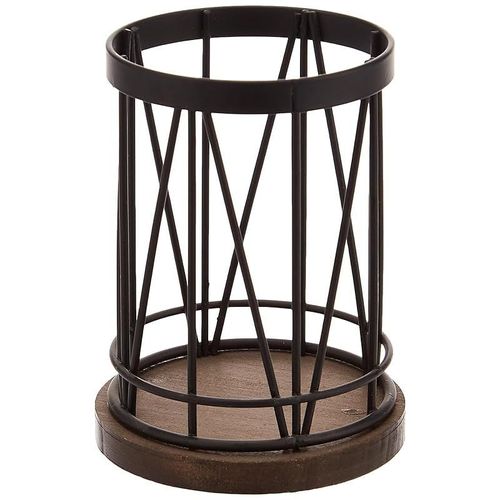 AQ Kenya Wire and Pine Wood Gk Wood Pencil Cup Holder
