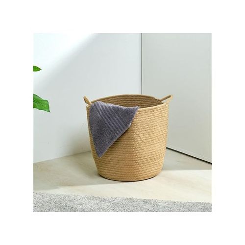 Homesmiths Cotton Rope Baske Upper Mouth Natural Dia30 X H30 Cm