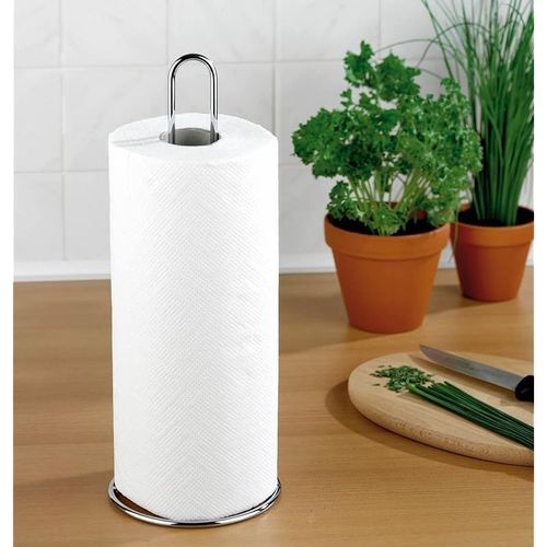 Wenko Portarrollos Papel cocina, Metal, Silver Glossy