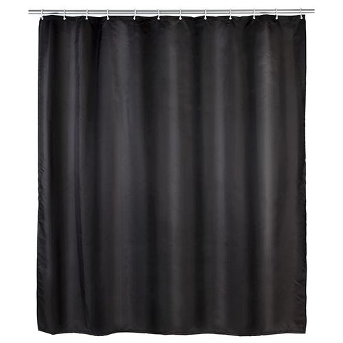 Wenko Shower Curtain 180 x 200 cm Black Anti Mould