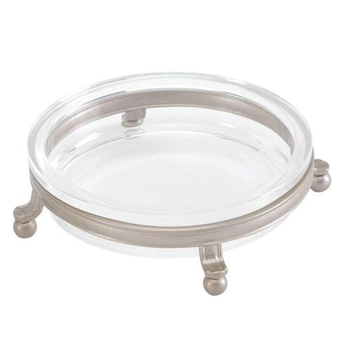 Inter design York Lyra Vanity Dish Satin &amp; Clear