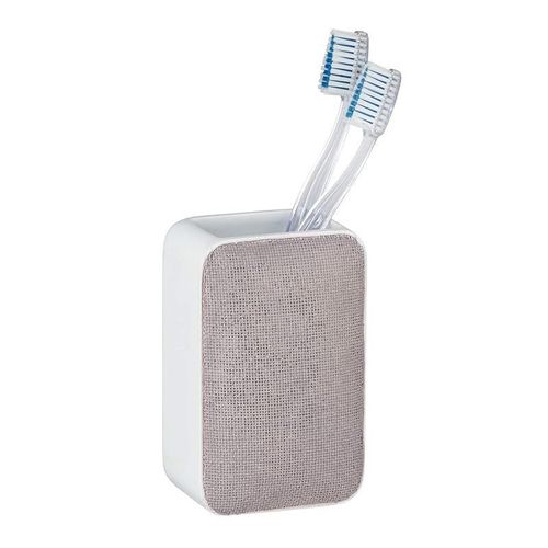 Wenko 23759100 Ambila Toothbrush Beaker, Polyresin, 7, 5 X 12 X 6, 5 cm, Pink
