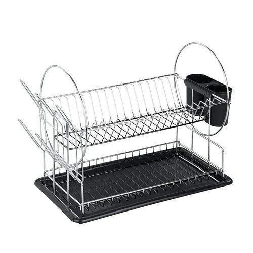 Wenko Premium Duo Dish Rack - Silver