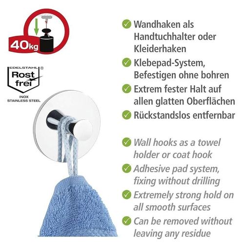 Wenko Wall Hook - Silver