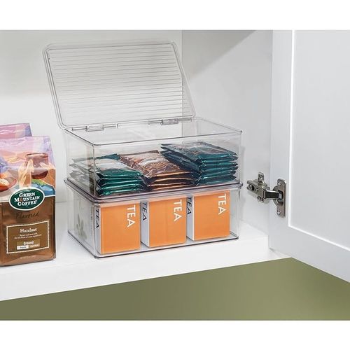 Idesign Cabinet/Kitchen Binz Storage Box, Clear, Extra Large, Plastic