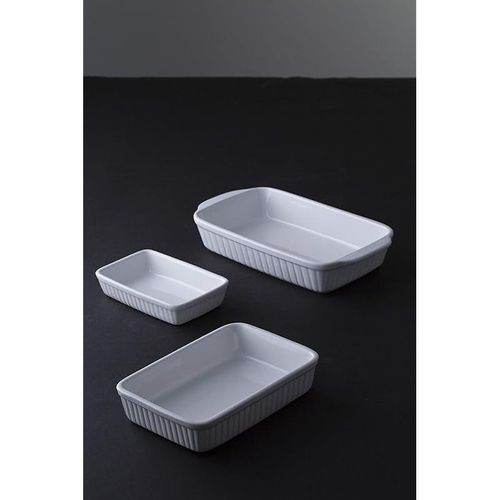 Mason Cash 2001.545 Collection Fine Stoneware Rectangular Baking And Serving Dish, Ceramic - White