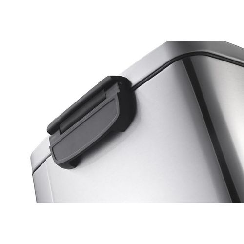 Eko Della Stainless Steel Rectangular Step Waste Bin With Soft Close Lid, 12-Liter