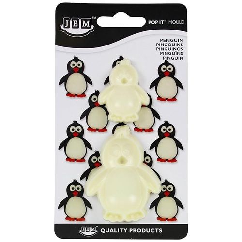 Jem "Pop It" Penguin Shaped Mould Large/Small, Set Of 2