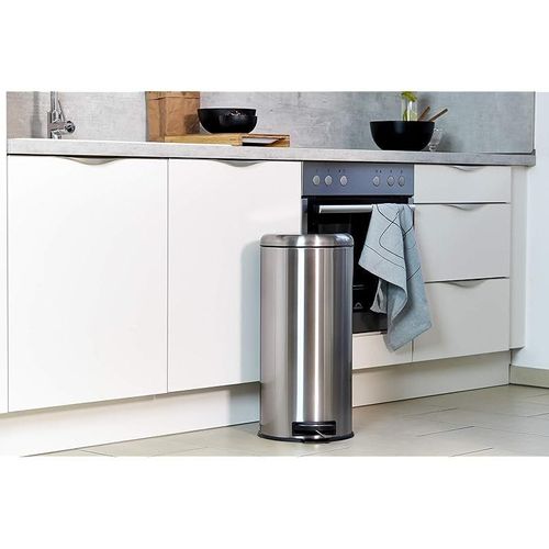 Wenko Pedal Bin Leman Easy Close 30 Liter Stainless Steel