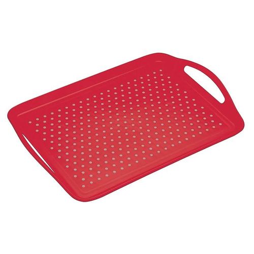 Colourworks Red Anti Slip Serving Tray